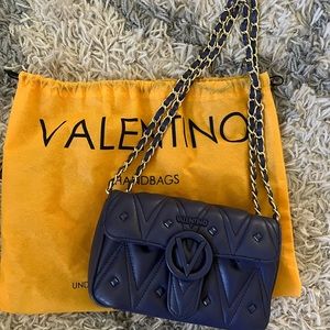 Valentino poison leather crossbody bag